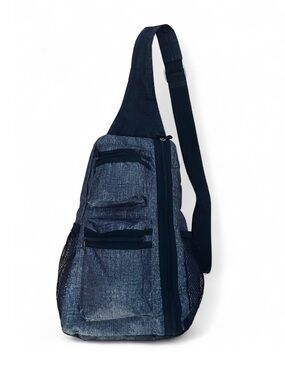 Unisex Slate Grey & Black Sling Bag - Compact Crossbody Carry